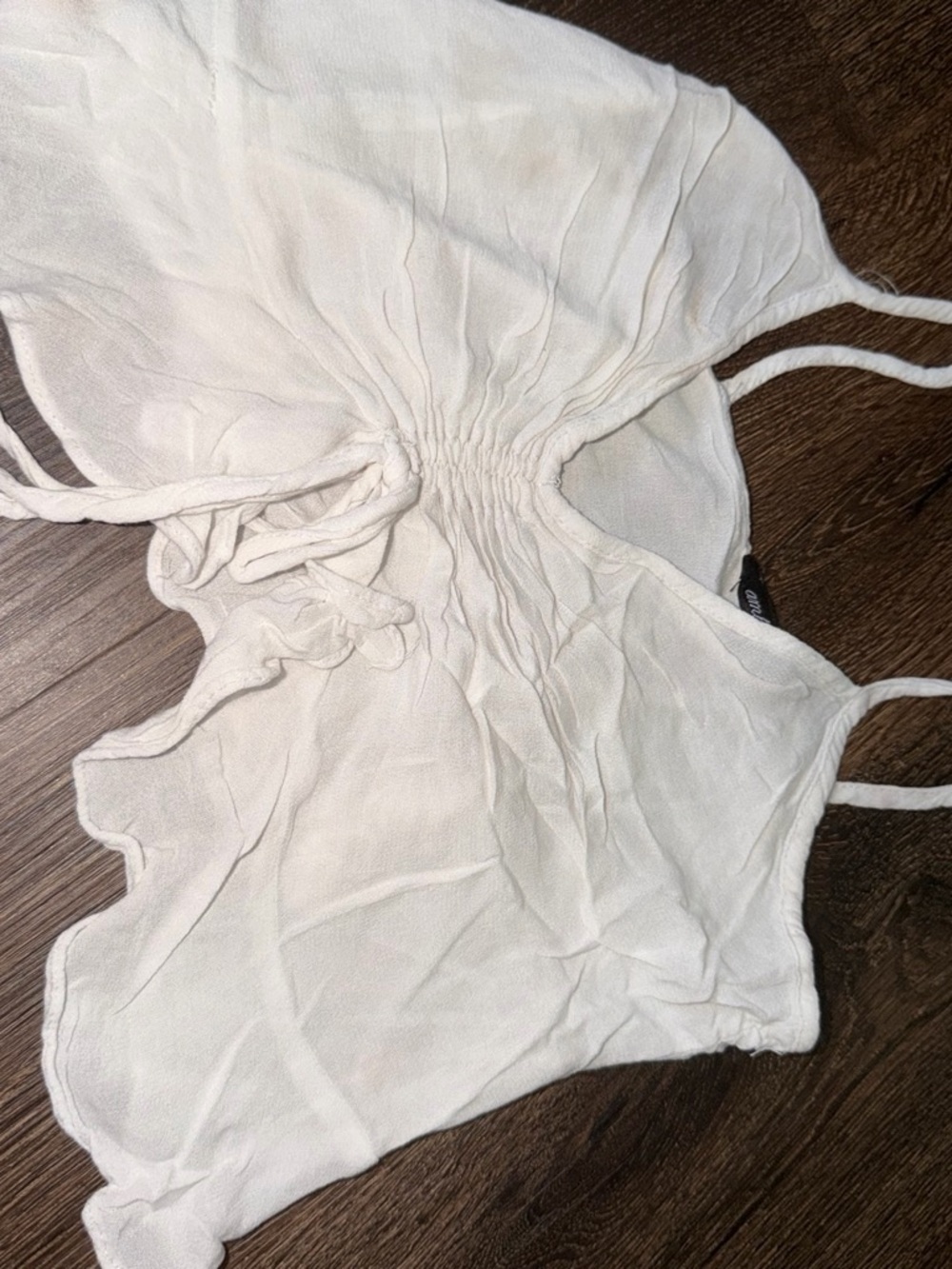 Ambiance White Ruched Spaghetti Strap Camisole